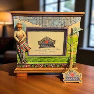 Jim Shore Heartwood Creek Vintage Woman Golfer Photo Picture Frame 8.5" x 7.5"